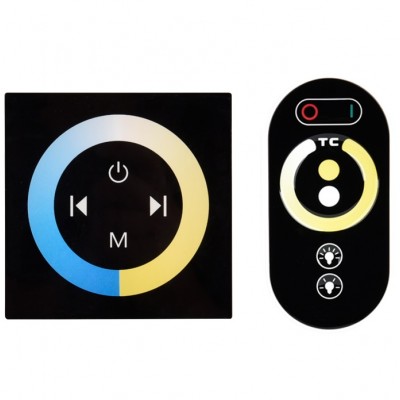 Dimmer Τοίχου με Controller Touch για Ταινία LED CCT 8A 12-24V DC 30-3370